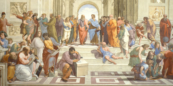 Raphael雅典学院绘画